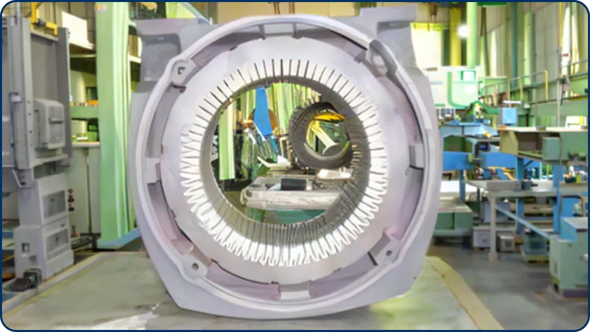 コイルの巻き替え 新コイル巻き付け