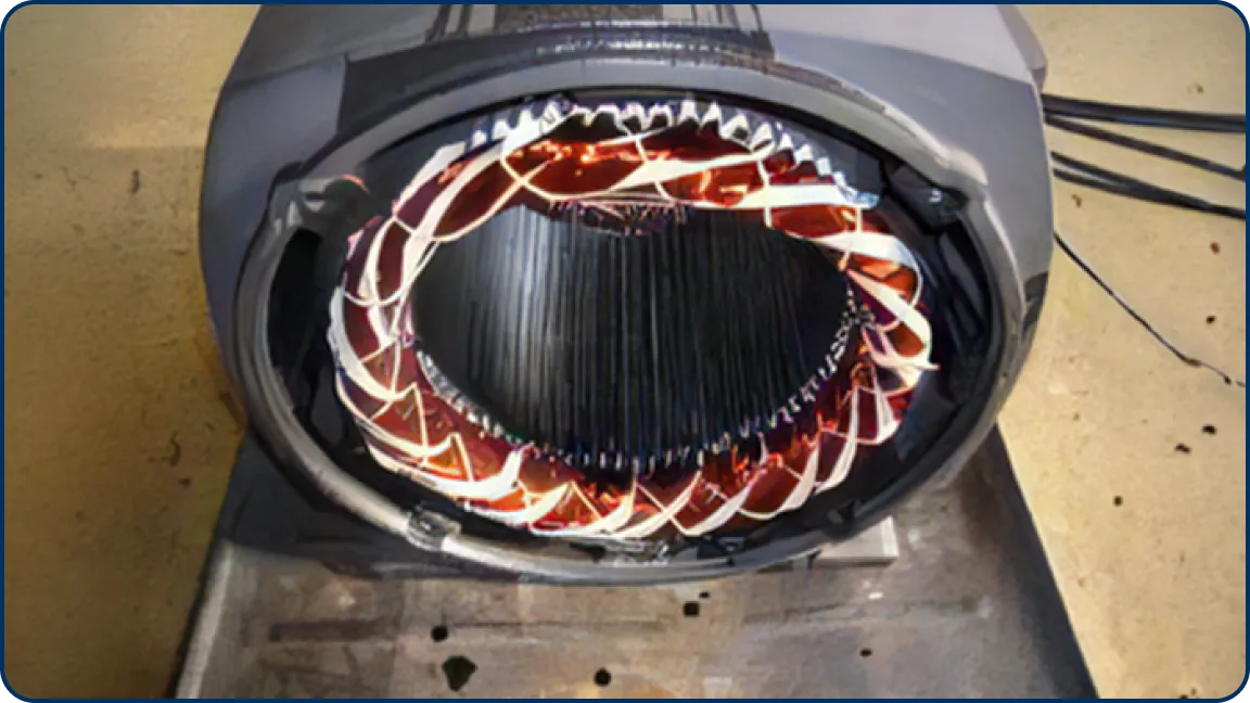 コイルの巻き替え 組立・調整工程